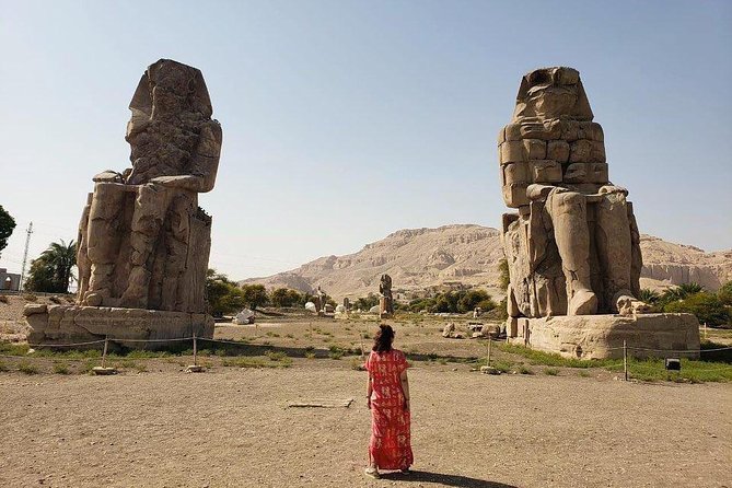 Amazing Hot Air Balloon,Valley of the kings,Hatshepsut temple in Luxor - Colossi of Memnon: huge statues and a great photo moment