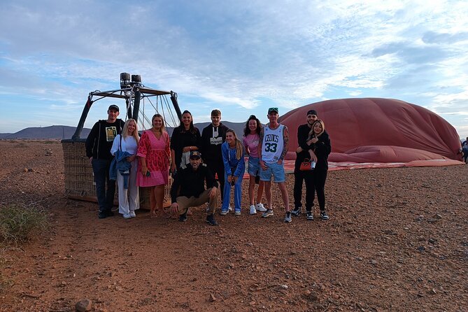 Hot air balloon flight to Marrakech in a small group. Breakfast - Weather Rules: When Sunrise Might Be Cloudy