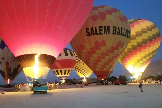Hot Air balloon w-guided tour toValley of the Kings king tut tom - Getting ready for the 5:30 am start in Luxor