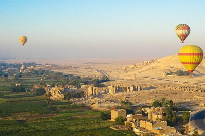 Luxor: Hot Air Balloon Ride Lifetime Experience - Qurna Village stop: instructions, then the main flight window