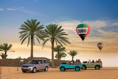 Luxury Hot Air Balloon, Land Rover Defender & Michelin Breakfast - The Drive Out, the Drone Light Show, and the Camp Setup