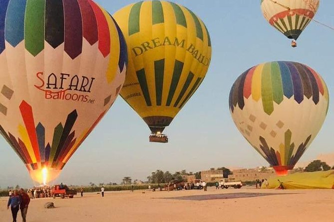 Luxury Sunrise Hot Air Balloon Breathtaking Views of the balloons - Pickup, Launch Site, and the Pre-Flight Rhythm in Luxor