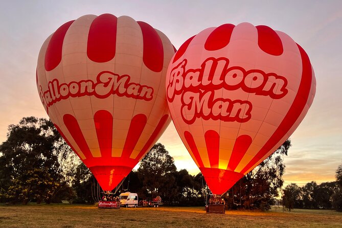 Melbourne Premium Balloon Flight plus 5-Star champagne breakfast - The flight setup: stepping into a hot air balloon day