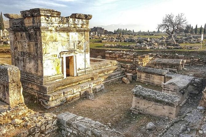 Pamukkale Tour from Kusadasi with Hot Air Balloon Flight - Hierapolis ruins and thermal water: ancient site with a heat source
