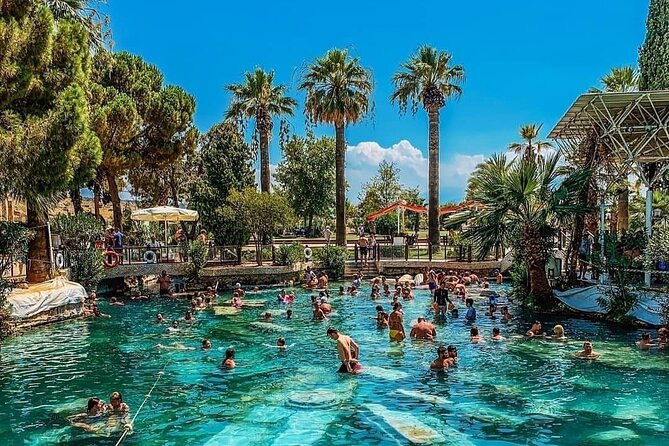 Pamukkale Tour from Kusadasi with Hot Air Balloon Flight - Thermal pools and the Cleopatra Pool area: what you can fit in