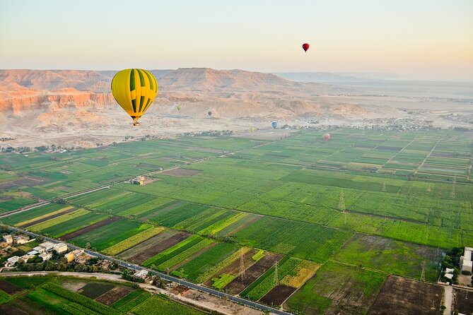 Sunrise Hot Air Balloon - What you’ll actually see: horizon views, West Bank monuments, farms, and pets
