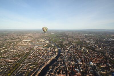 Sunrise Hot Air Balloon Flight Over York - The flight: York below you, then Yorkshire countryside drifting underneath
