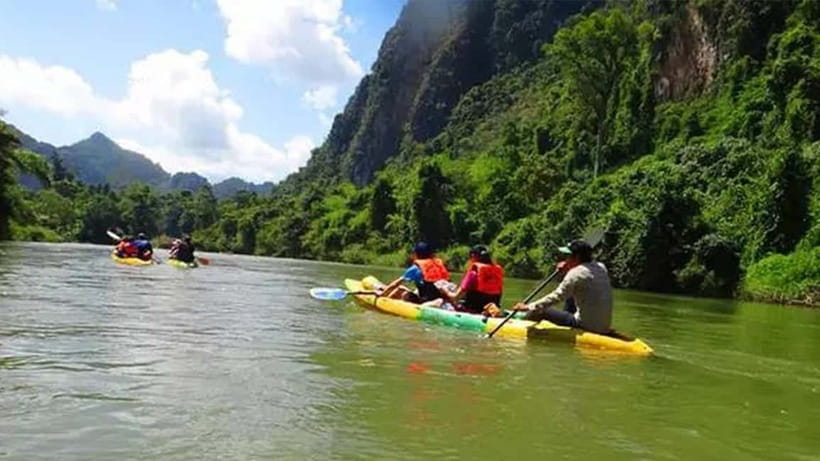 Vang Vieng: Hot Air Balloon,Kayak,Zipline,Blue lagoon1 Tour - Zipline Over Forest and Rivers: Fast Flying with Real Safety Briefing