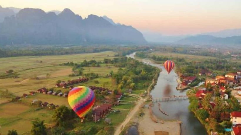 Vang Vieng: Hot Air Balloon Ride with City Hotel Pickup - Key highlights you’ll care about