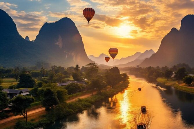 Vang Vieng Laos Hot Air Balloon Adventure Tour - The included extras: certificate, photos, and the champagne-and-snack celebration