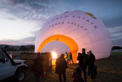 Yarra Valley Sunrise Balloon Flight with GoPro Photos - Pullman to Balgownie Estate: how the morning actually moves